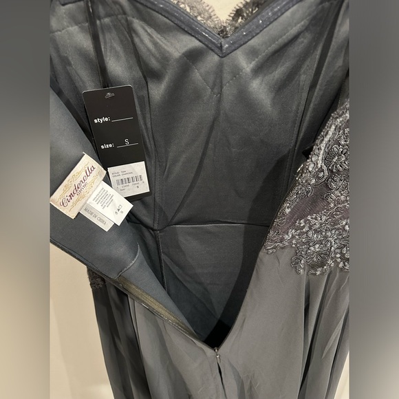 Cinderella Charcoal Lace Gown - Picture 4 of 4